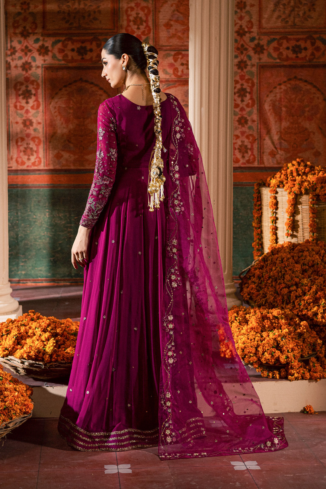 Sehar 3Pc - Chiffon Wedding Frock
