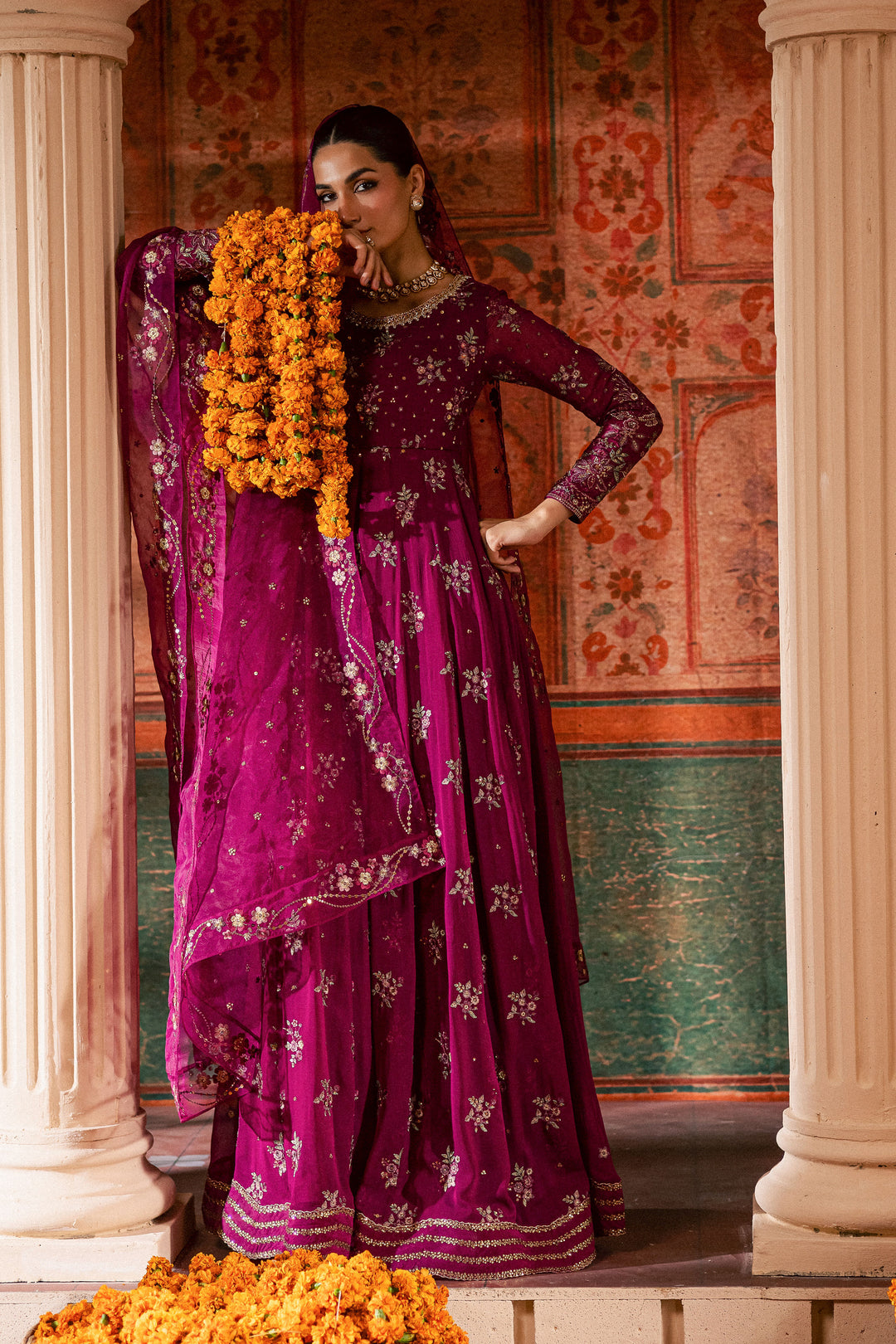 Sehar 3Pc - Chiffon Wedding Frock