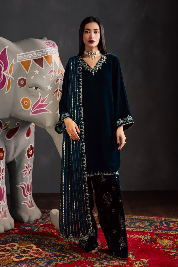 Taana Bana 3Pc - Velvet Luxe Pret