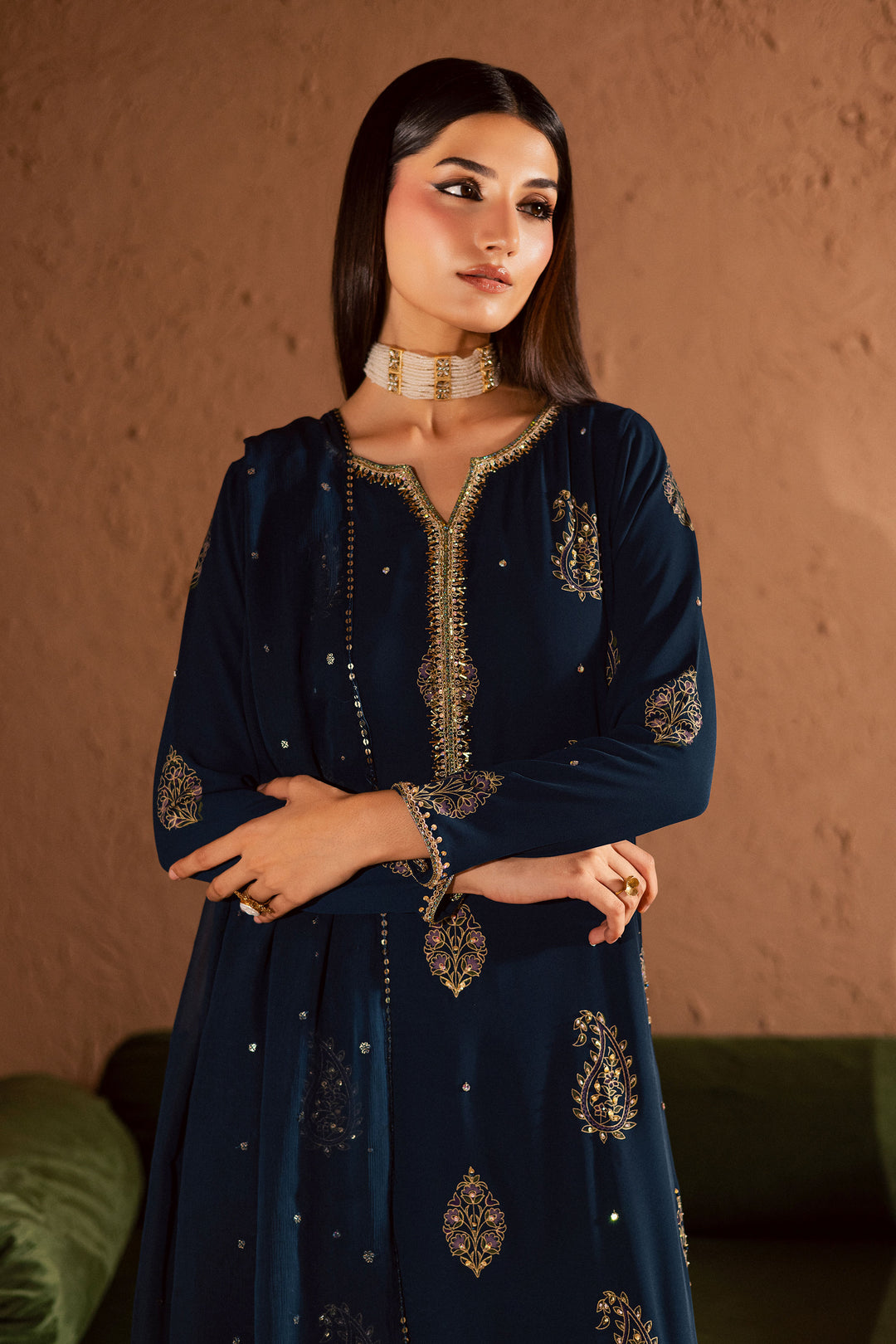 Teal Oasis 3Pc- Festive Luxe Pret