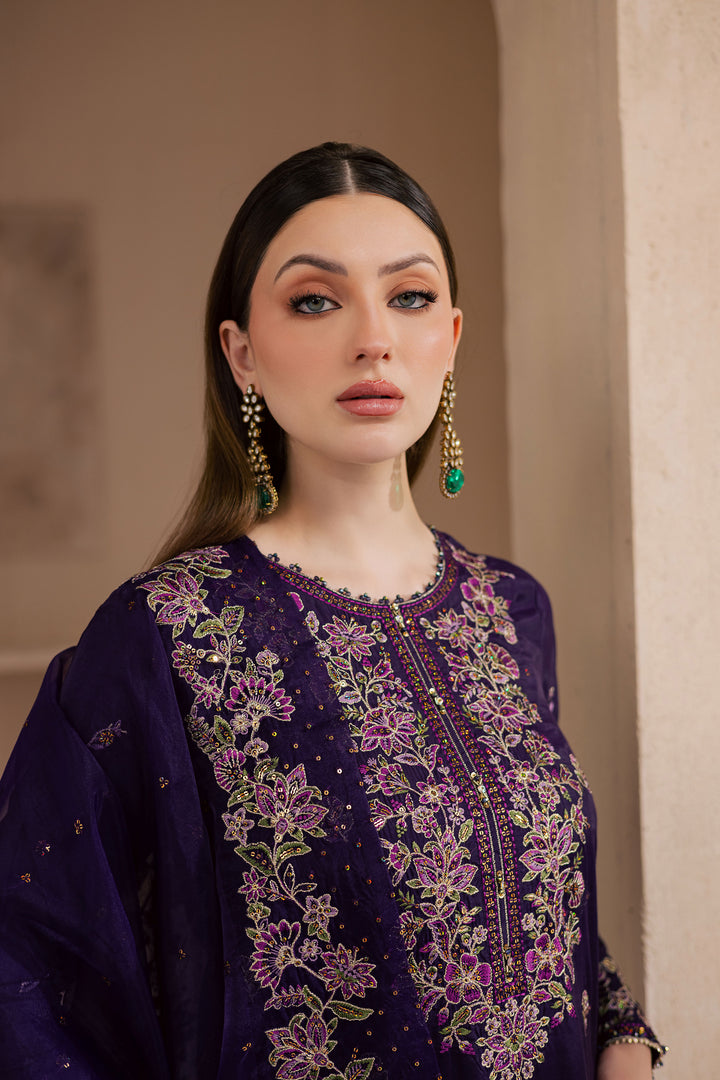 Unzilla 3Pc - Embroidered Luxe Pret