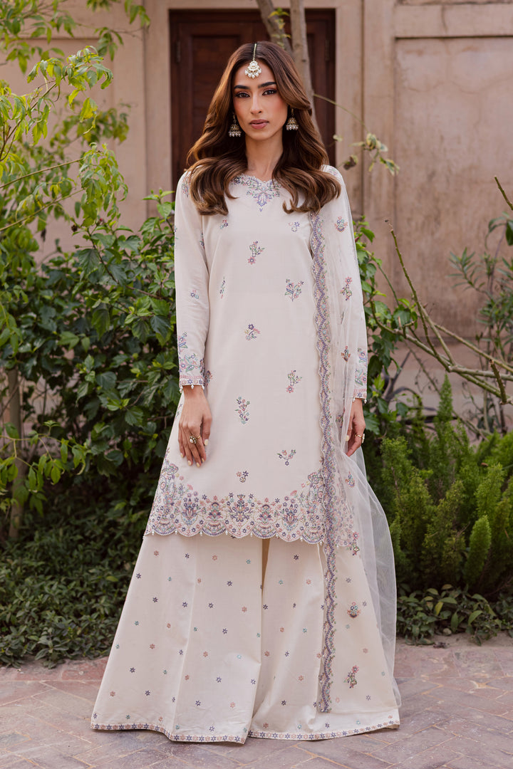 Pearl 3Pc - Festive Embroidered Lawn