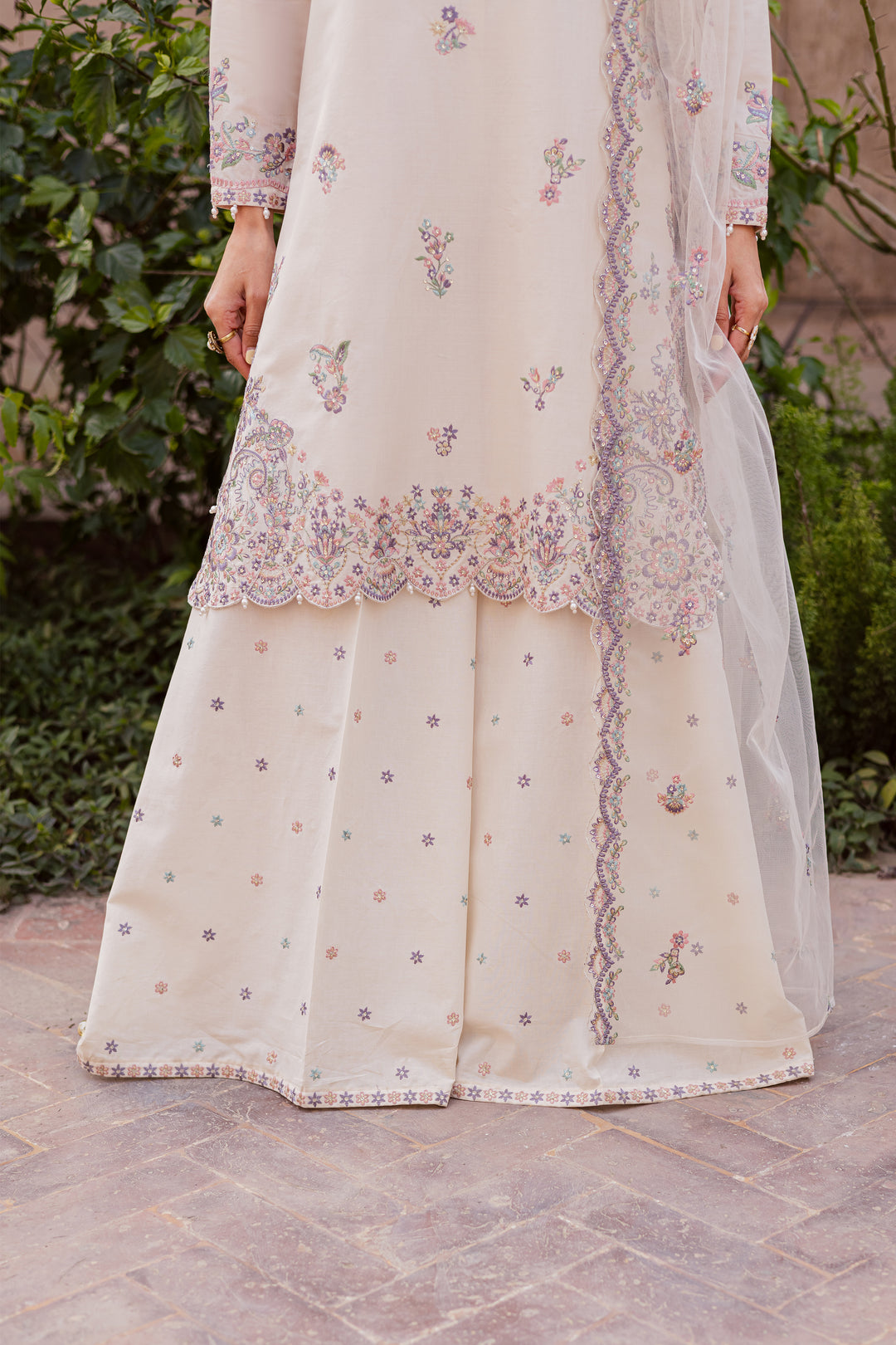 Pearl 3Pc - Festive Embroidered Lawn