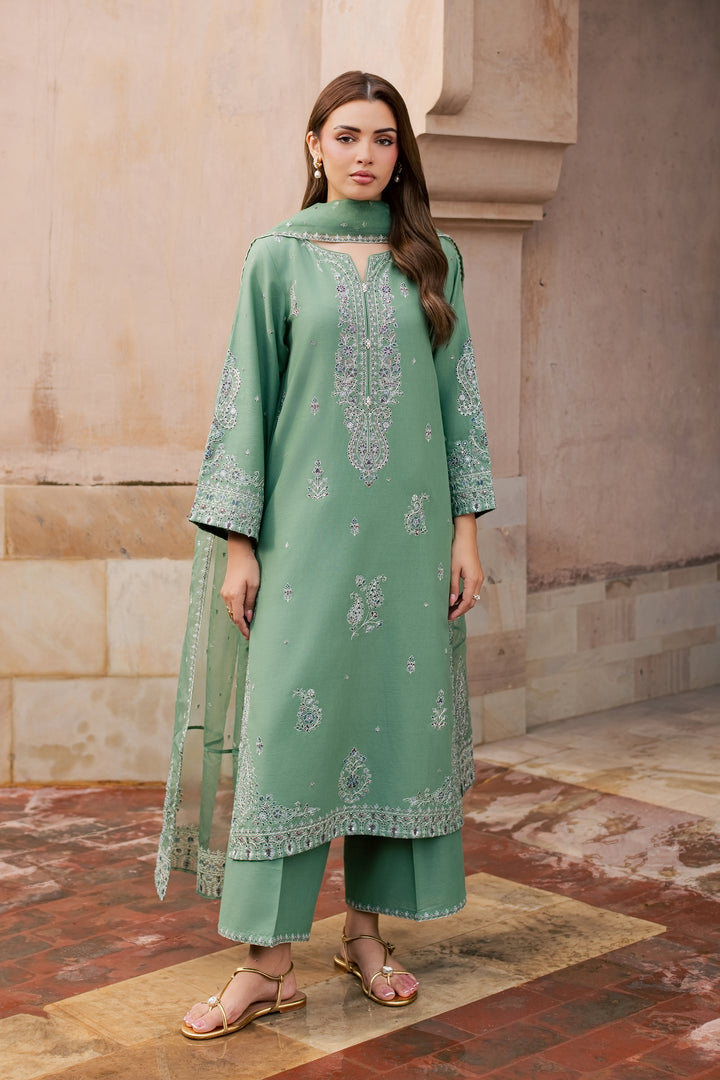 Sea Java 3Pc - Embroidered Khaddar Pret