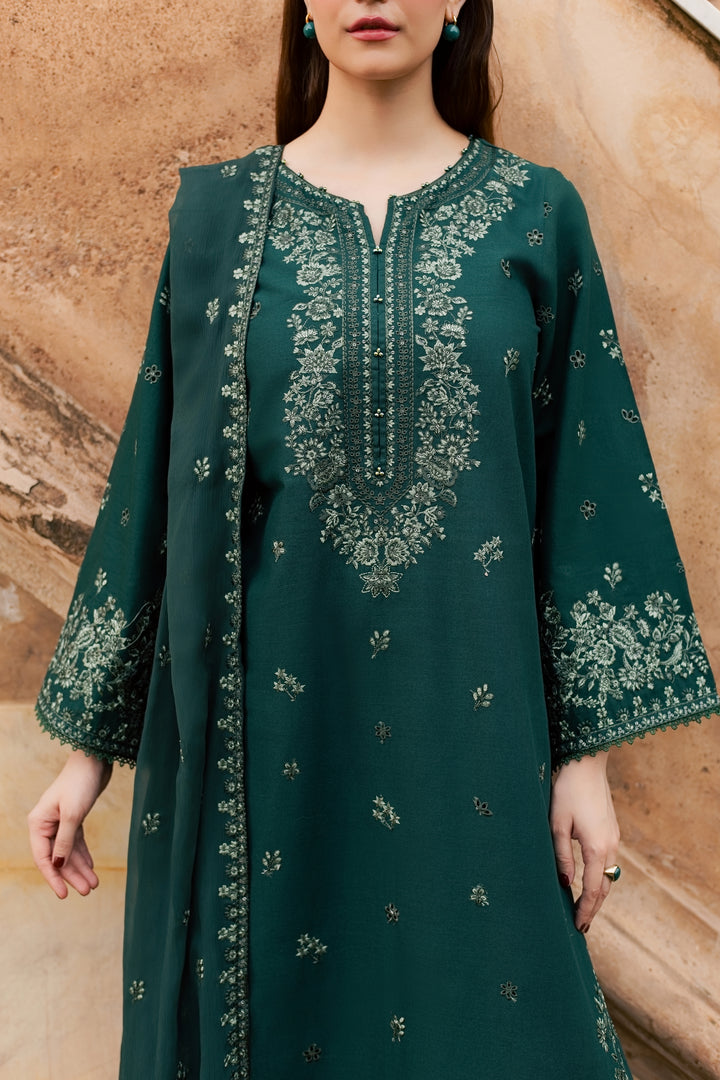 Nami 3Pc - Embroidered Khaddar Pret