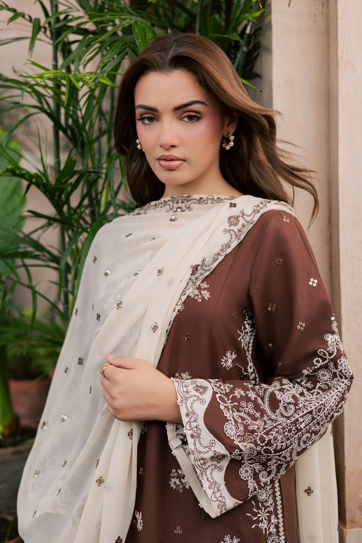 Ormara 3Pc - Embroidered Khaddar Pret