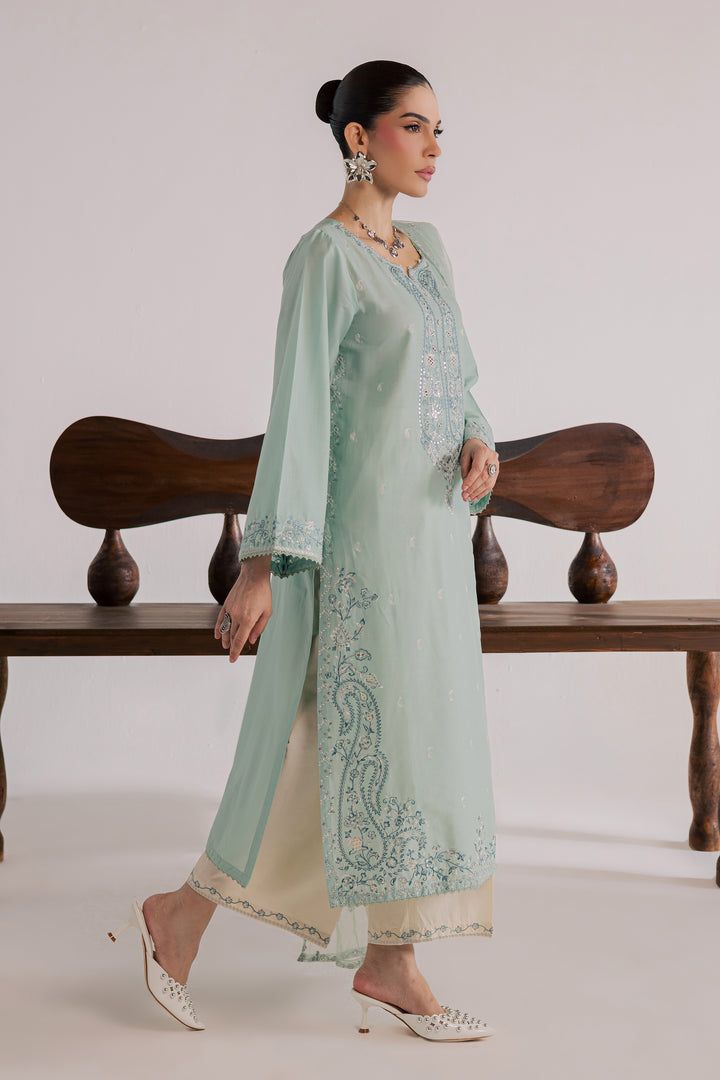 Perth 3Pc - Luxury Embroidered Lawn