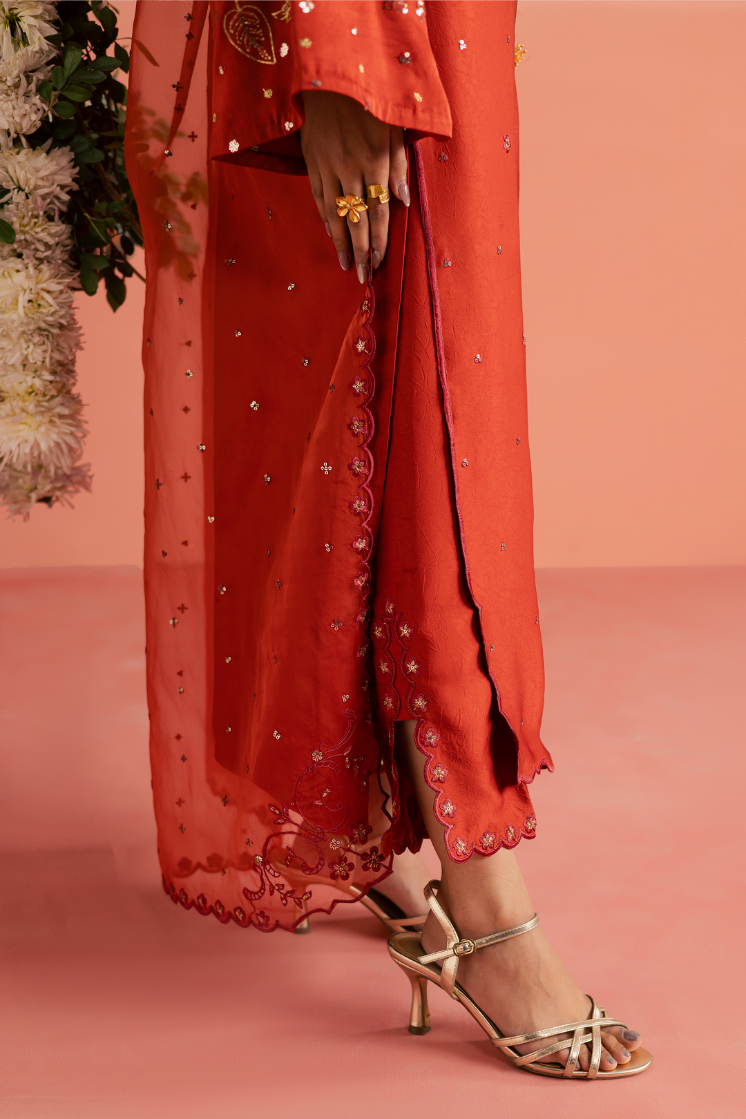 Rust Livia 3Pc - Festive Luxe Pret