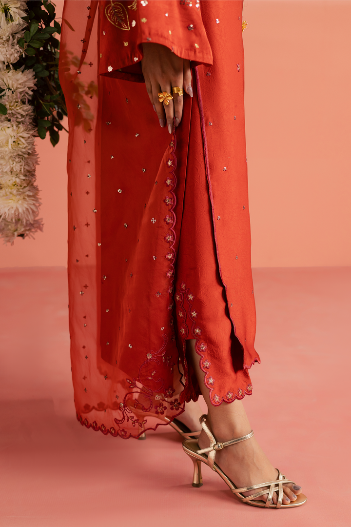 Rust Livia 3Pc - Festive Luxe Pret