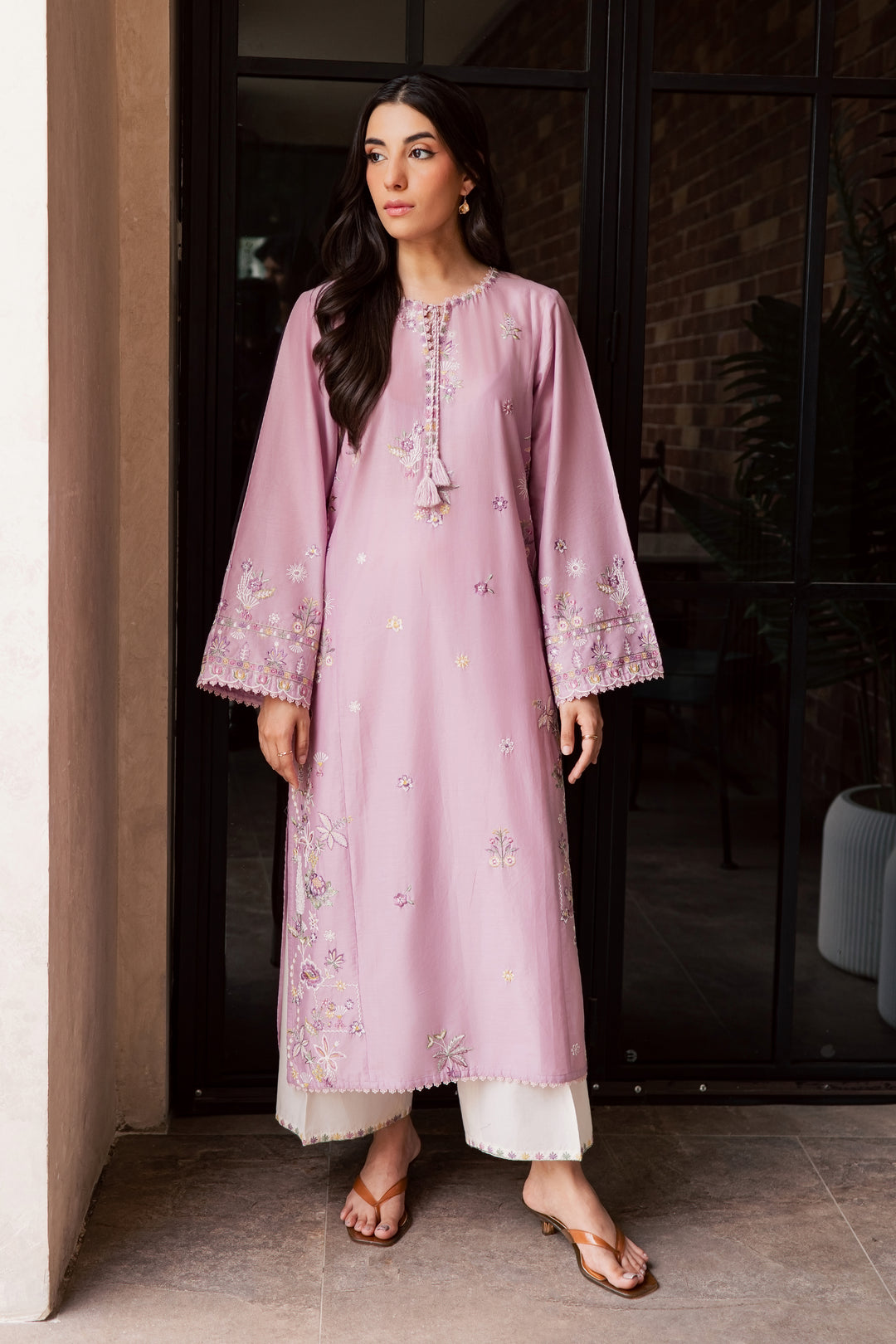 Muted Magic 2Pc - Embroidered Lawn Dress