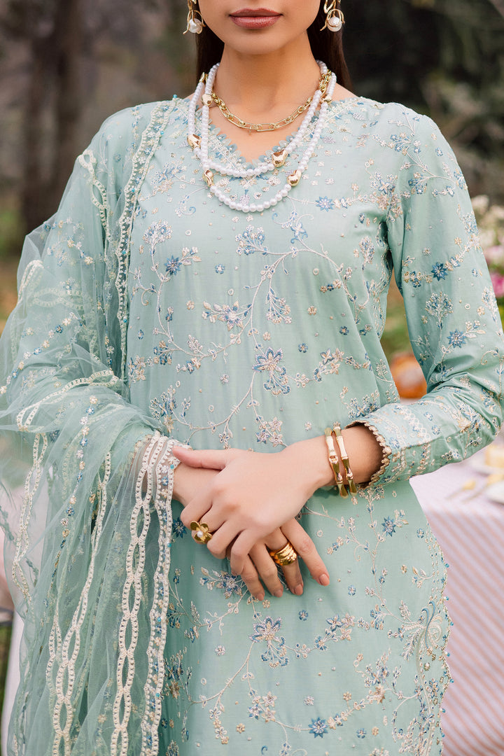 Blue Swan 3Pc - Festive Embroidered Lawn