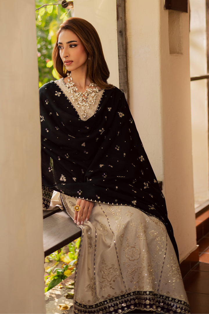 Shajahan 3Pc - Embroidered Festive Pret