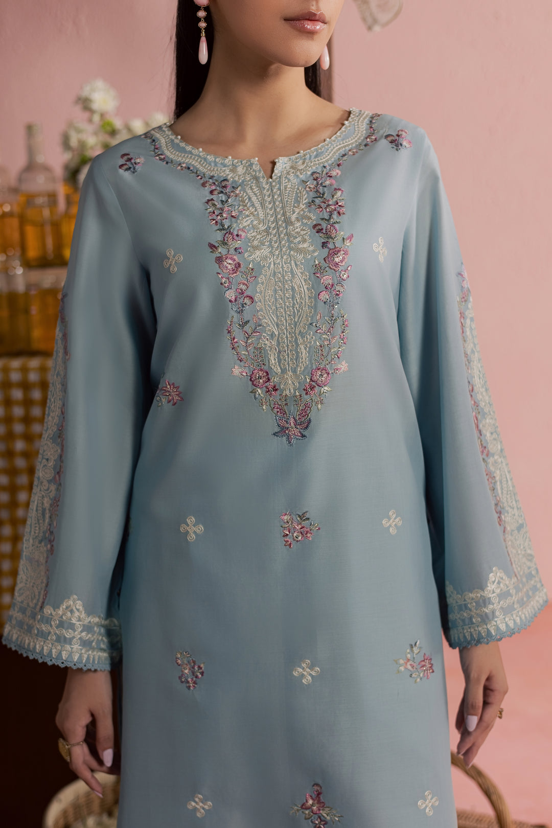 Ilya 2Pc - Embroidered Lawn Dress