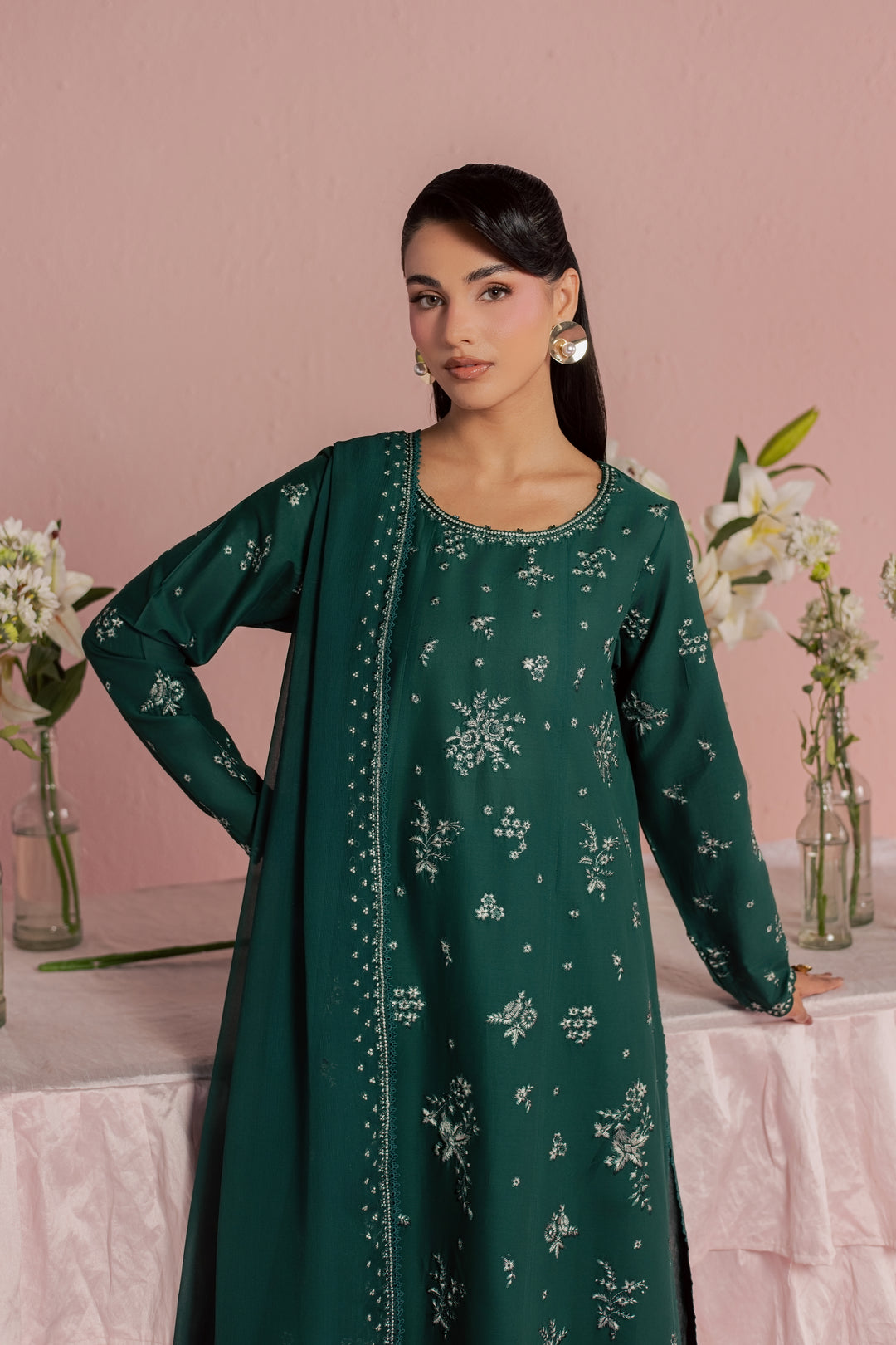 Raila 3Pc - Embroidered Lawn Dress