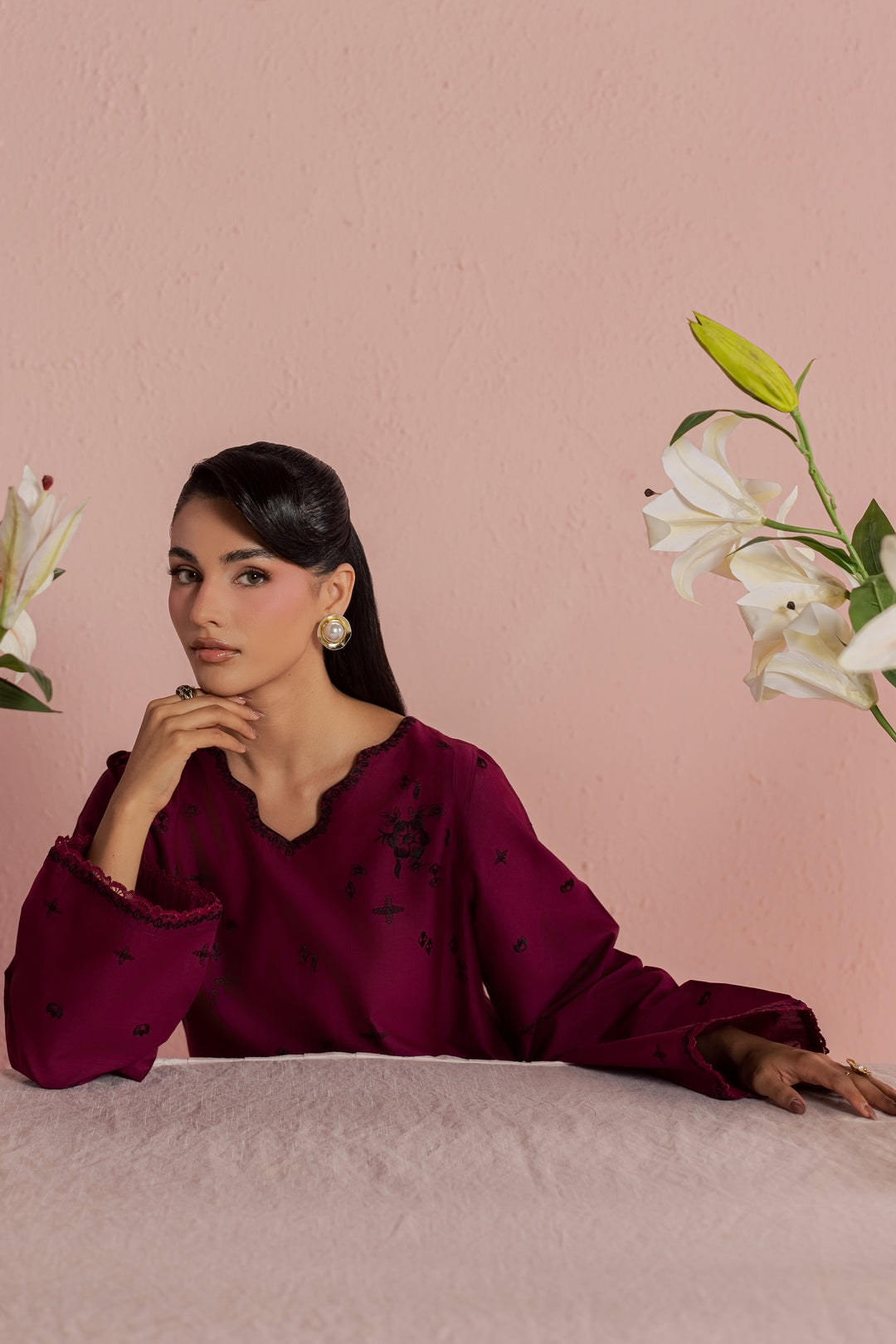 Helia 2Pc - Embroidered Lawn Dress