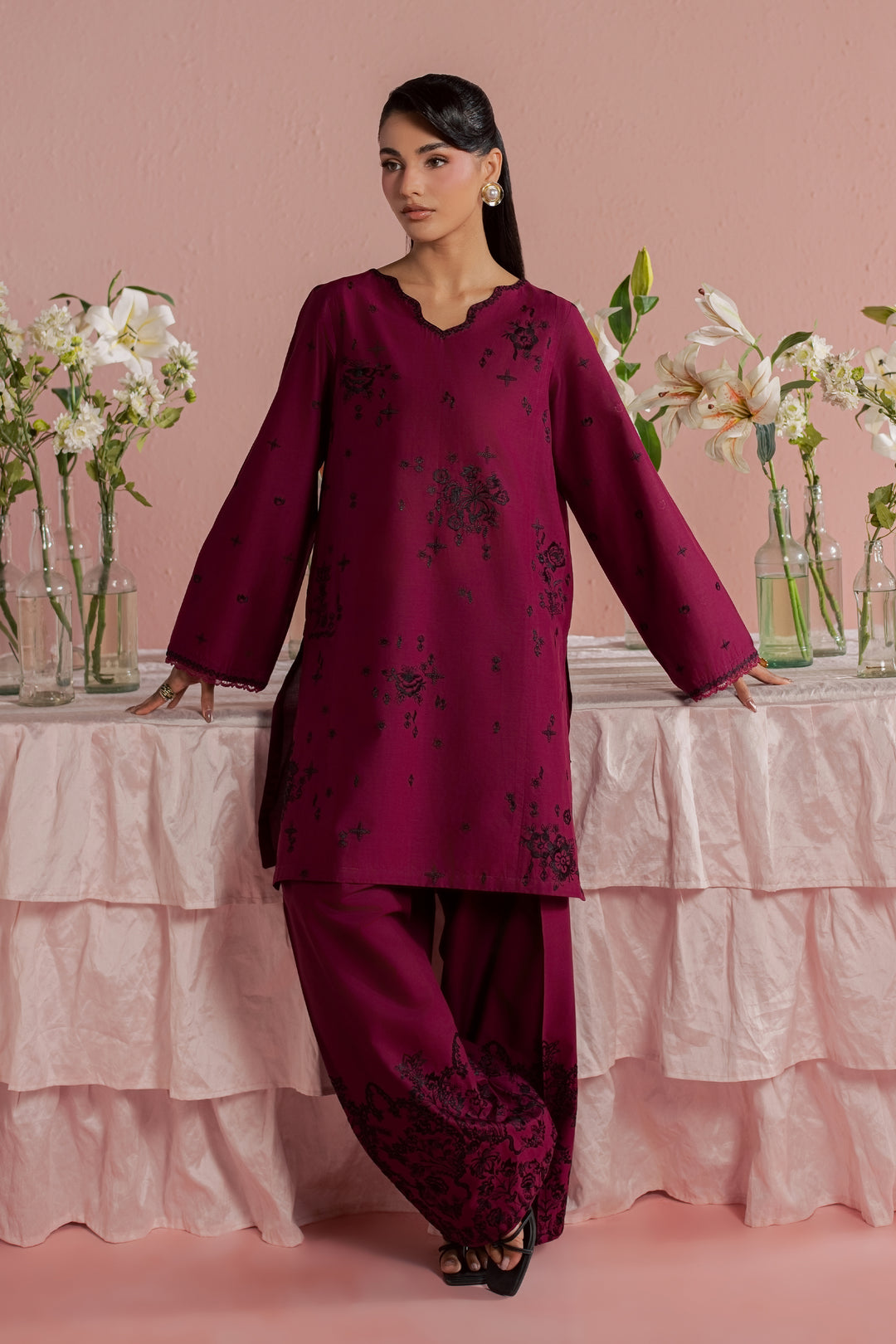 Helia 2Pc - Embroidered Lawn Dress