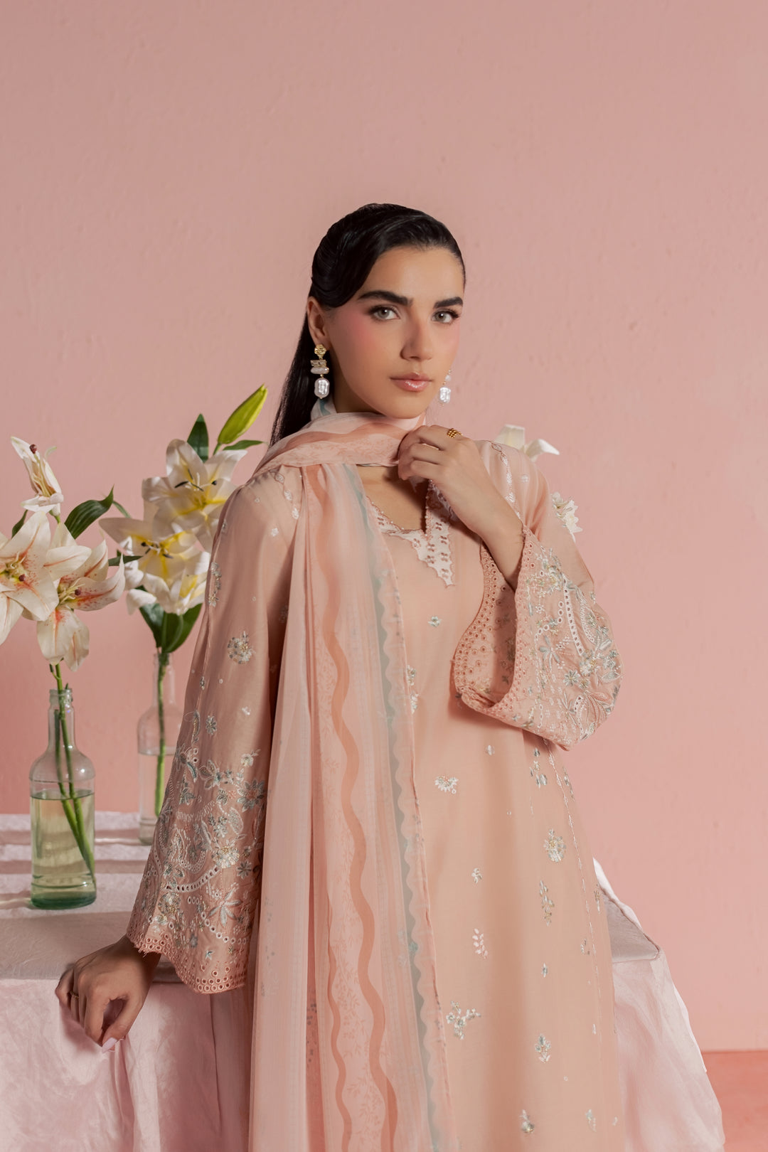 Saha 3Pc - Embroidered Lawn Dress
