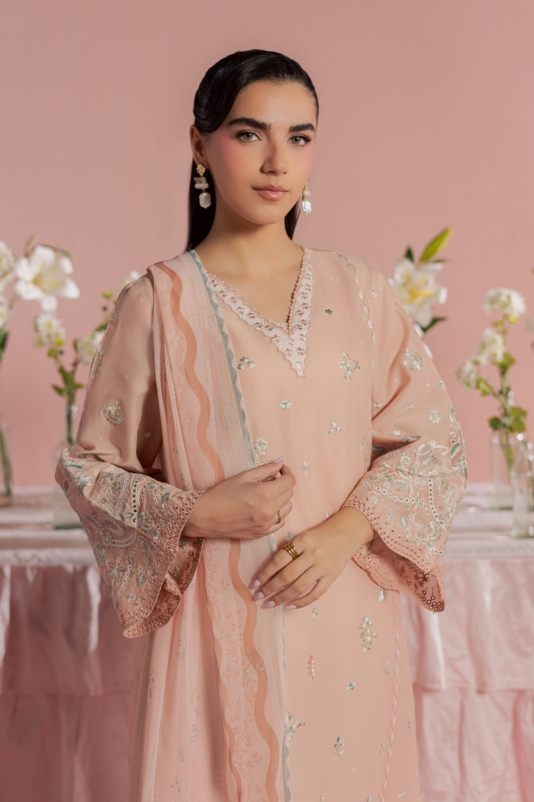 Saha 3Pc - Embroidered Lawn Dress