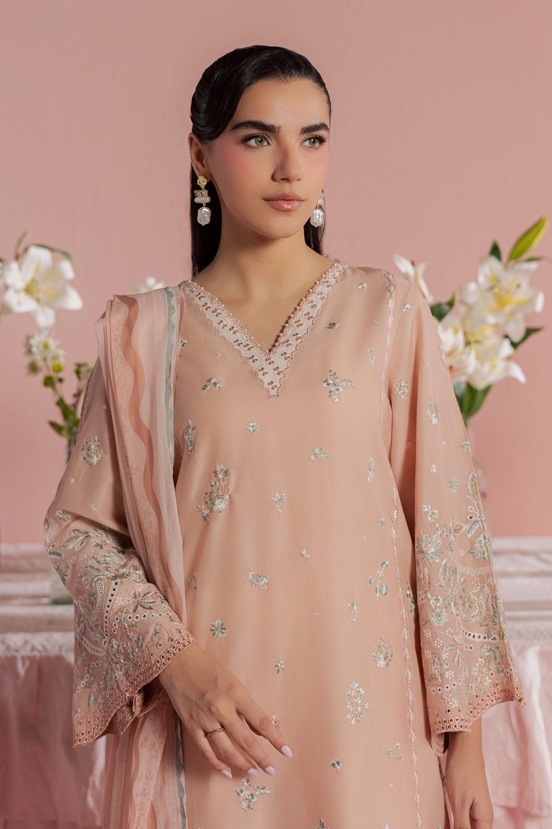 Saha 3Pc - Embroidered Lawn Dress