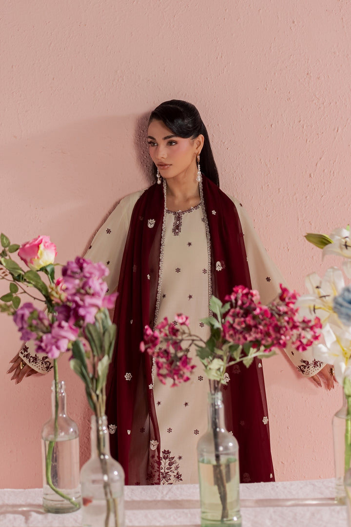 Enha 3Pc - Embroidered Lawn Dress
