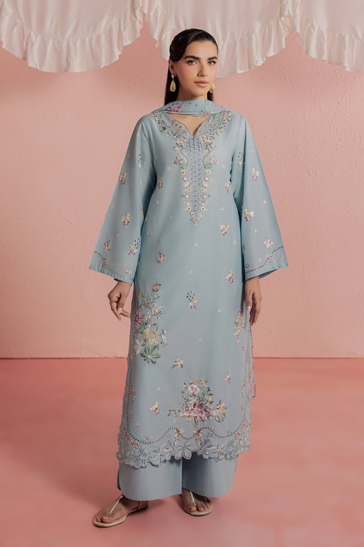 CloudPie 3Pc - Embroidered Lawn Dress
