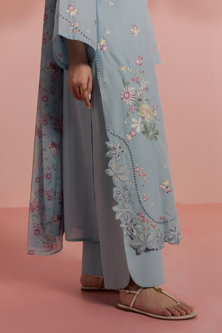 CloudPie 3Pc - Embroidered Lawn Dress