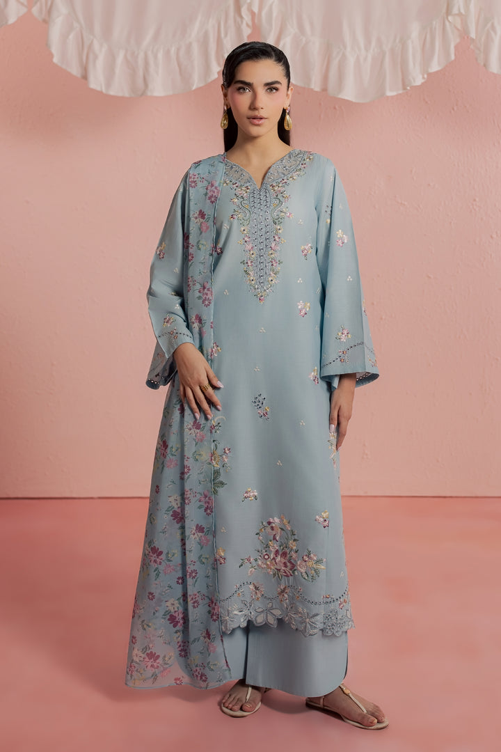 CloudPie 3Pc - Embroidered Lawn Dress