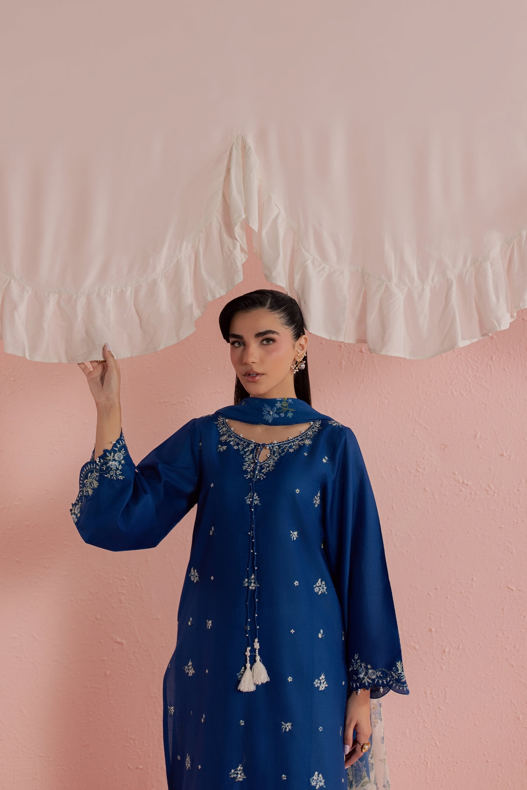 Limgos Denim 3Pc - Embroidered Lawn Dress