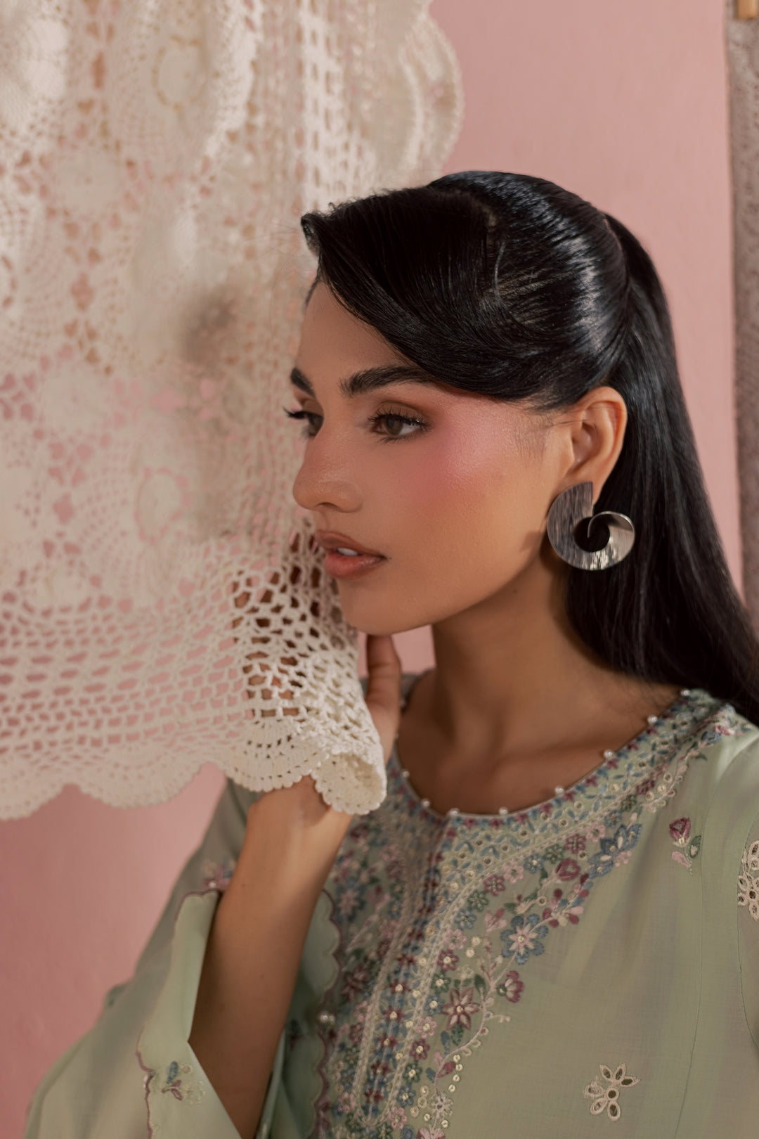 Green Whisper 2Pc - Embroidered Lawn Dress