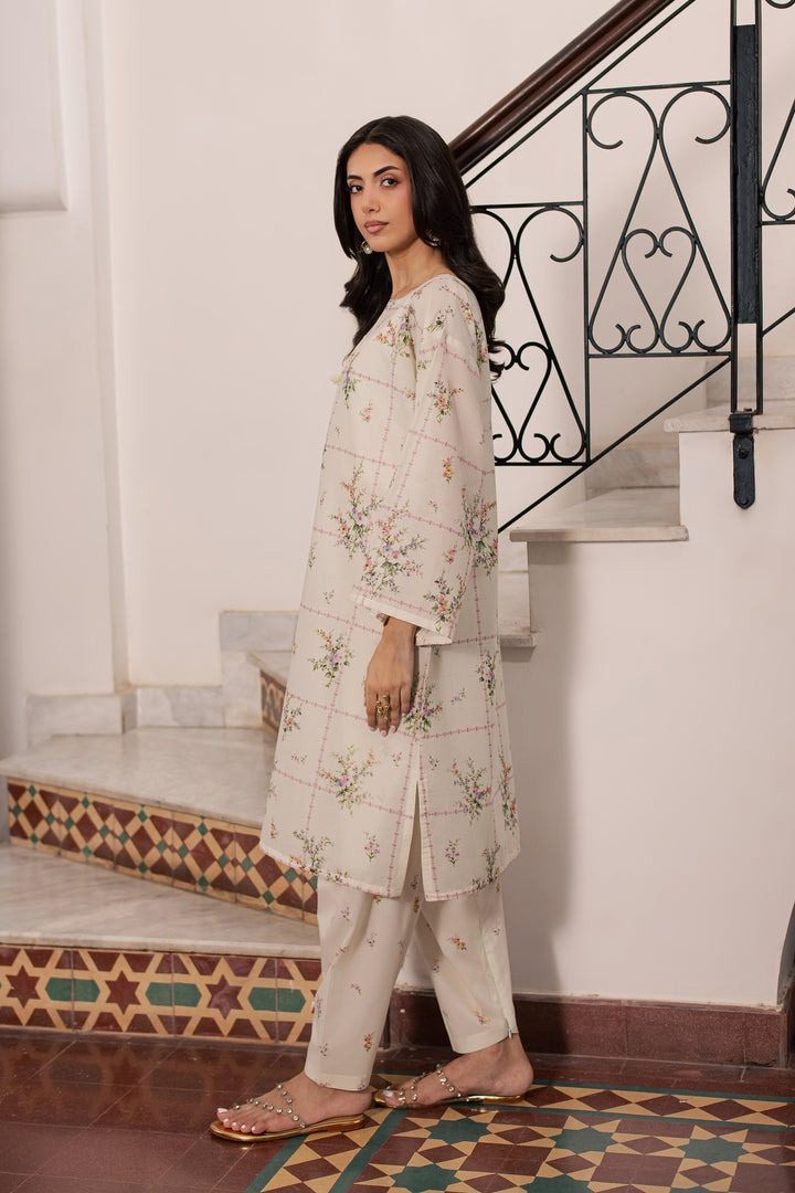 Pearl Peony 2Pc - Printed Lawn Dress