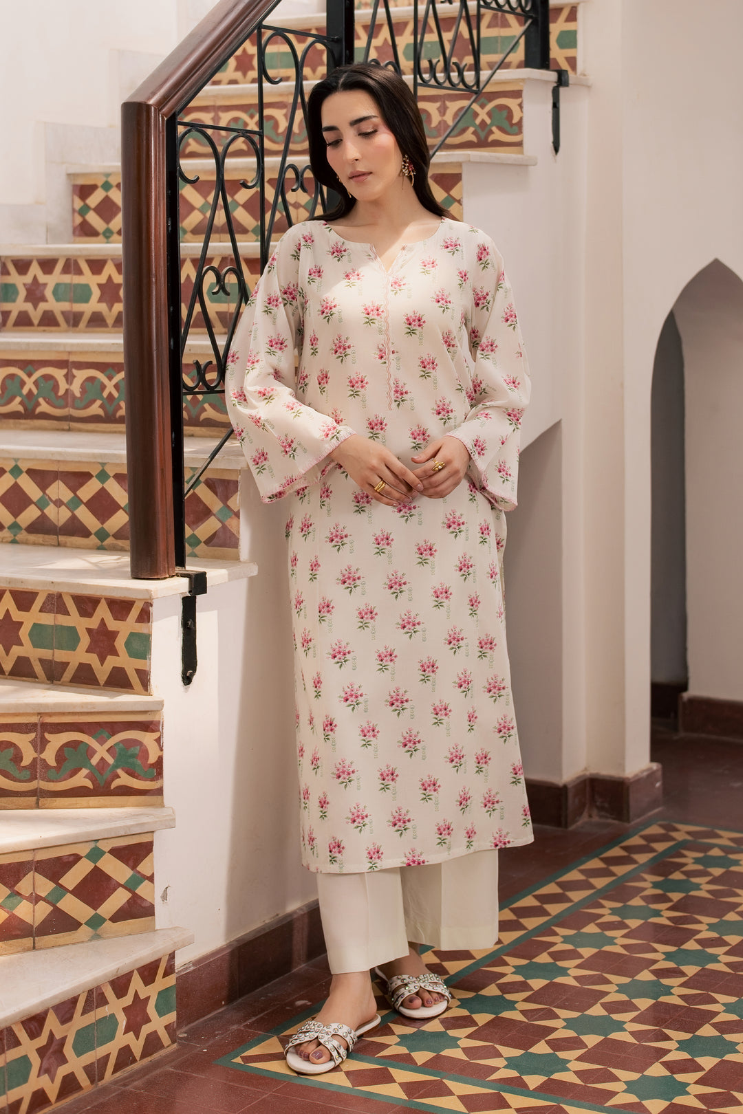 Yugioh 2Pc - Printed Lawn Dress