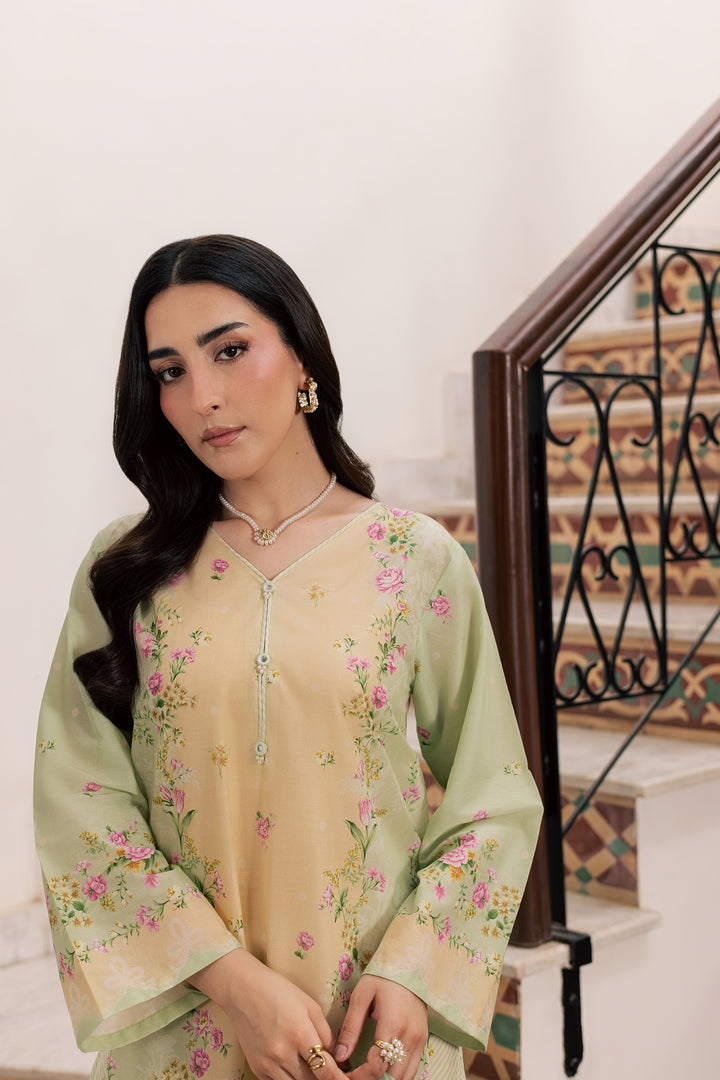 Green Sylvia 3Pc - Printed Lawn Dress