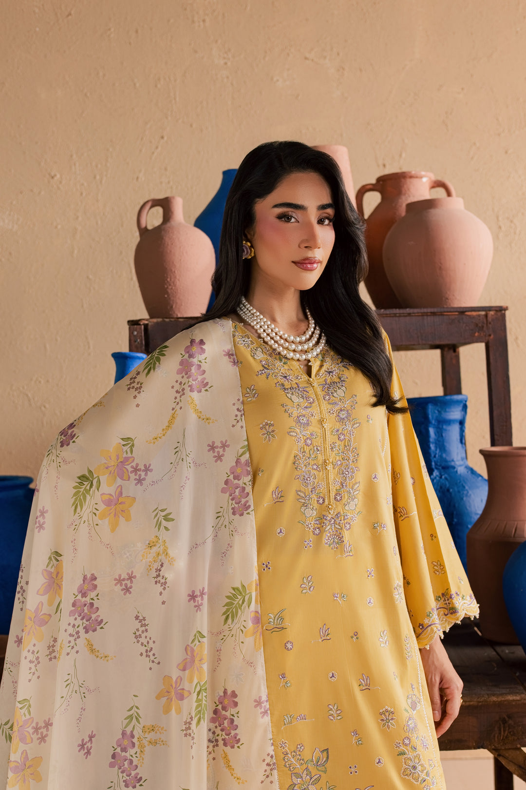 Miren 3Pc - Festive Embroidered Lawn