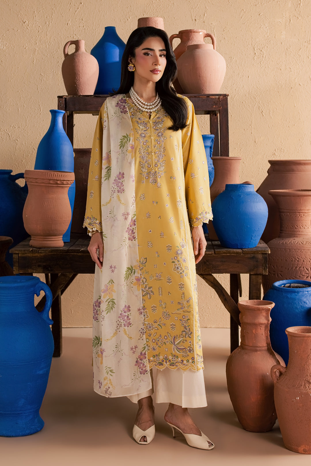 Miren 3Pc - Festive Embroidered Lawn