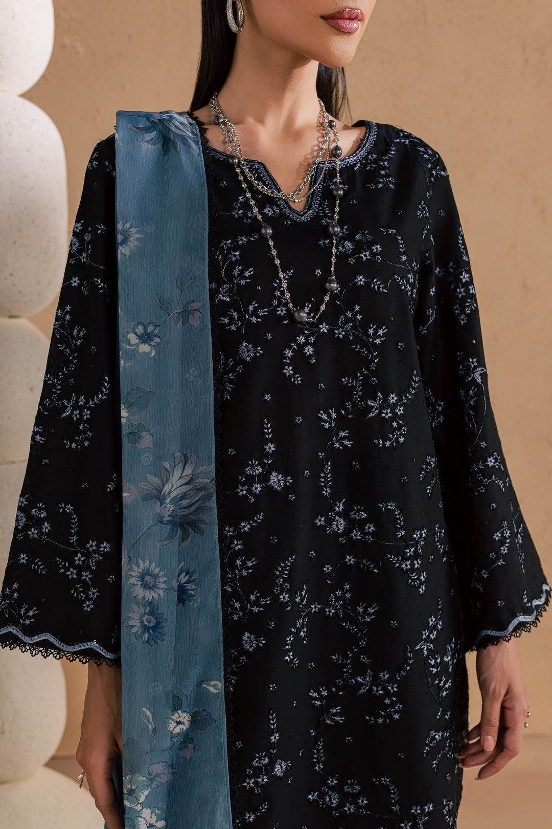 Moonlit 3Pc - Festive Embroidered Lawn