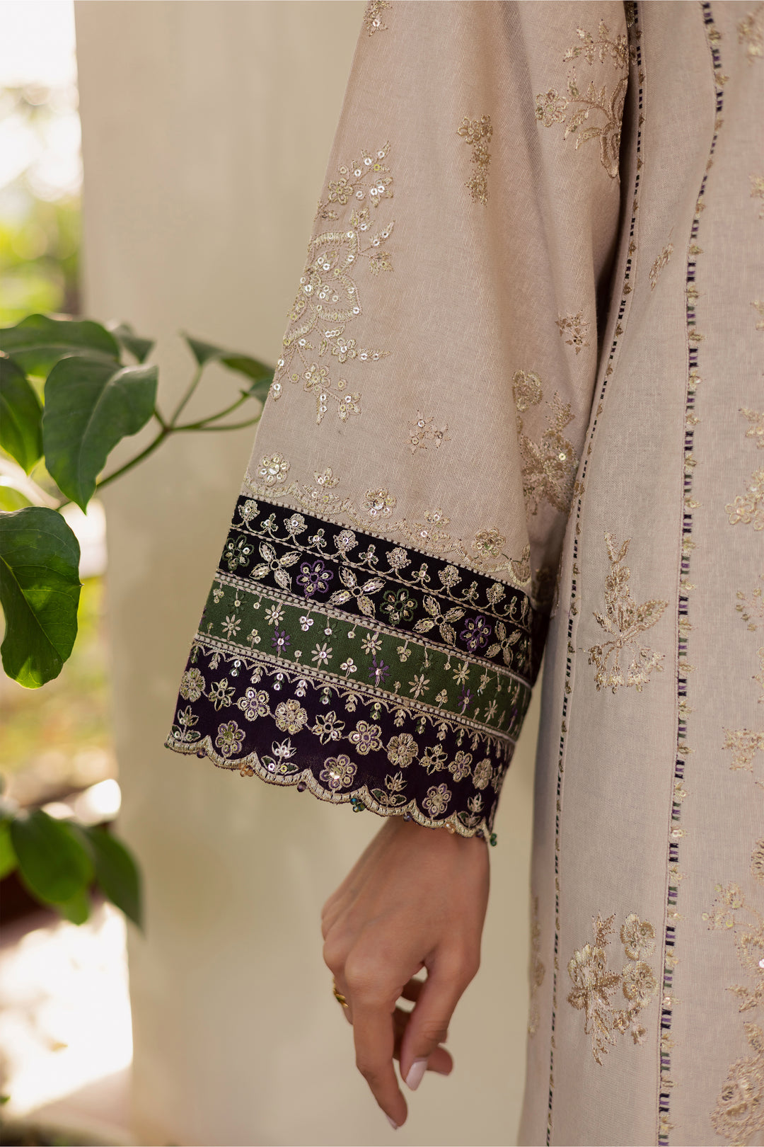 Shajahan 3Pc - Embroidered Festive Pret