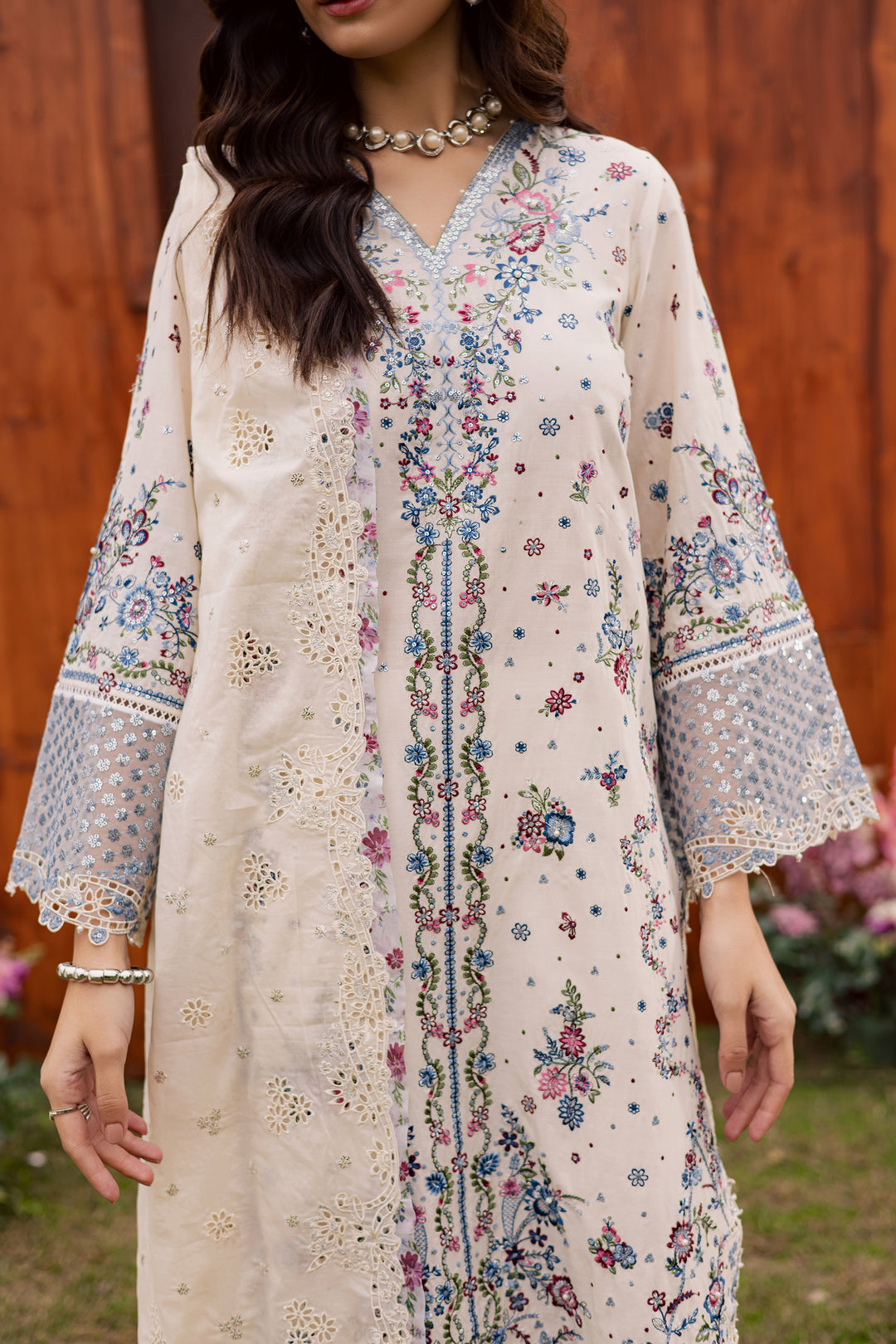 Ela Noor 3Pc - Festive Embroidered Lawn
