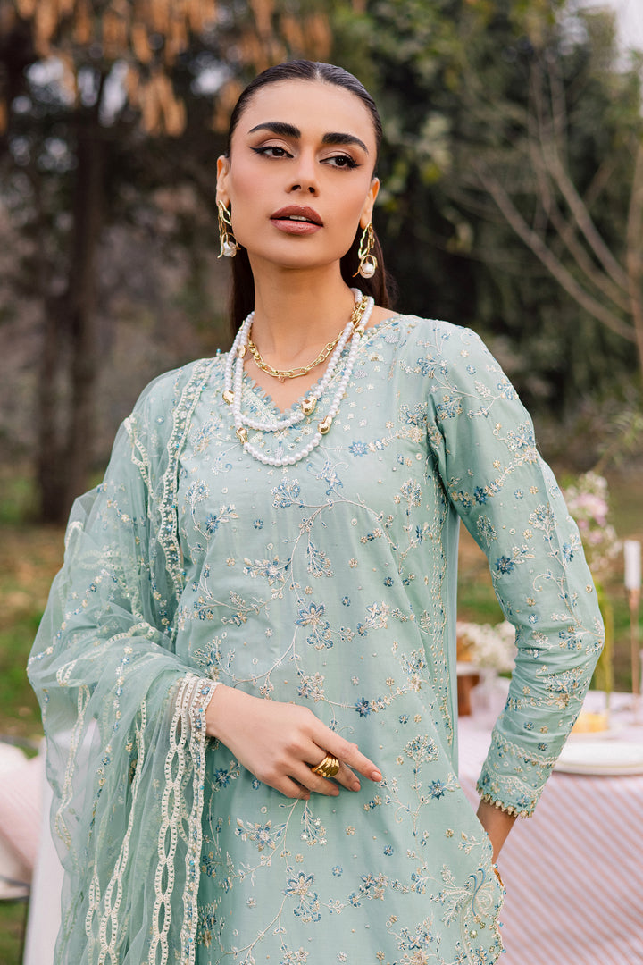 Blue Swan 3Pc - Festive Embroidered Lawn