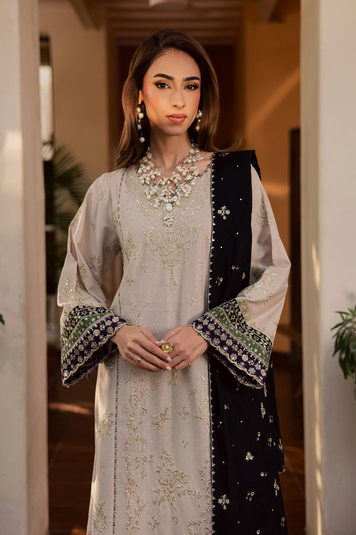 Shajahan 3Pc - Embroidered Festive Pret