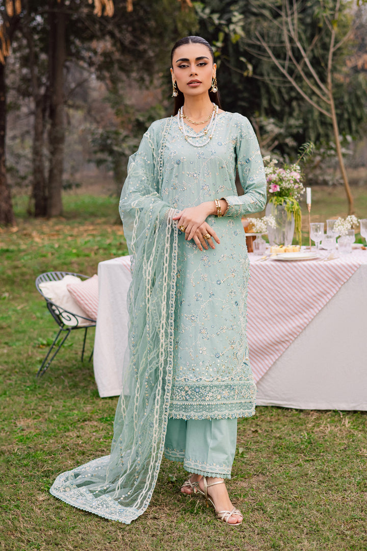 Blue Swan 3Pc - Festive Embroidered Lawn