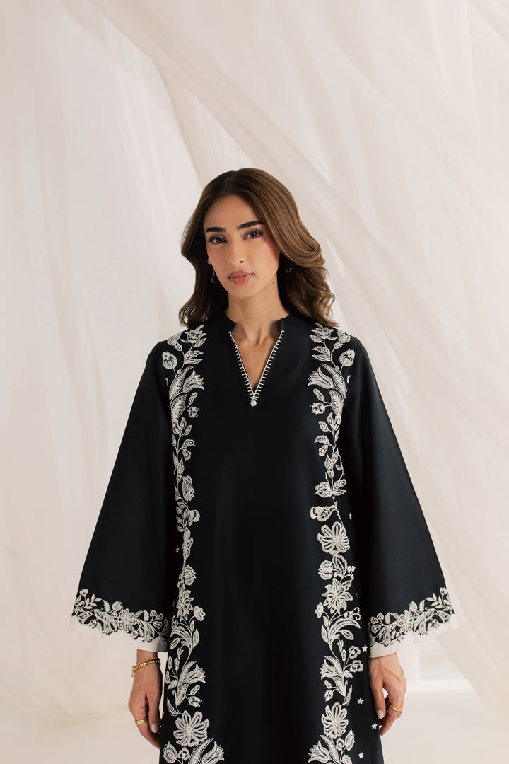 Black Hazel 2Pc - Embroidered Lawn Dress