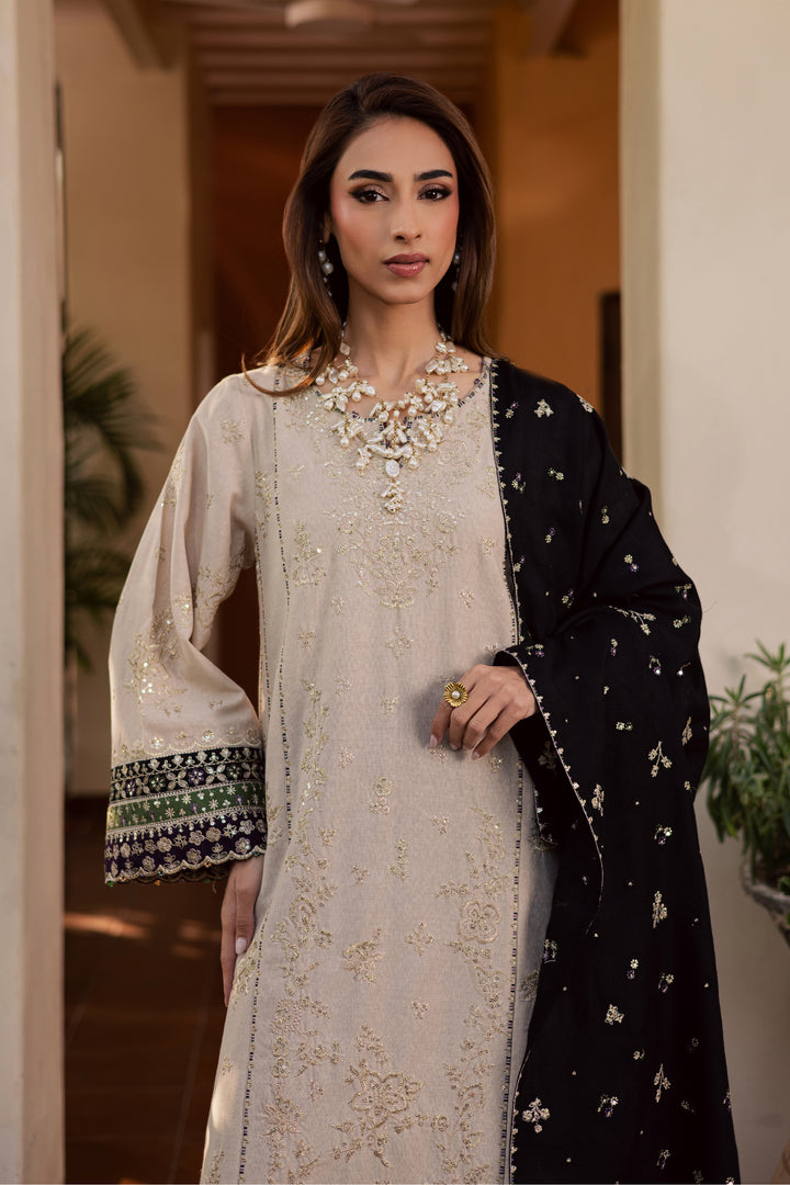 Shajahan 3Pc - Embroidered Festive Pret