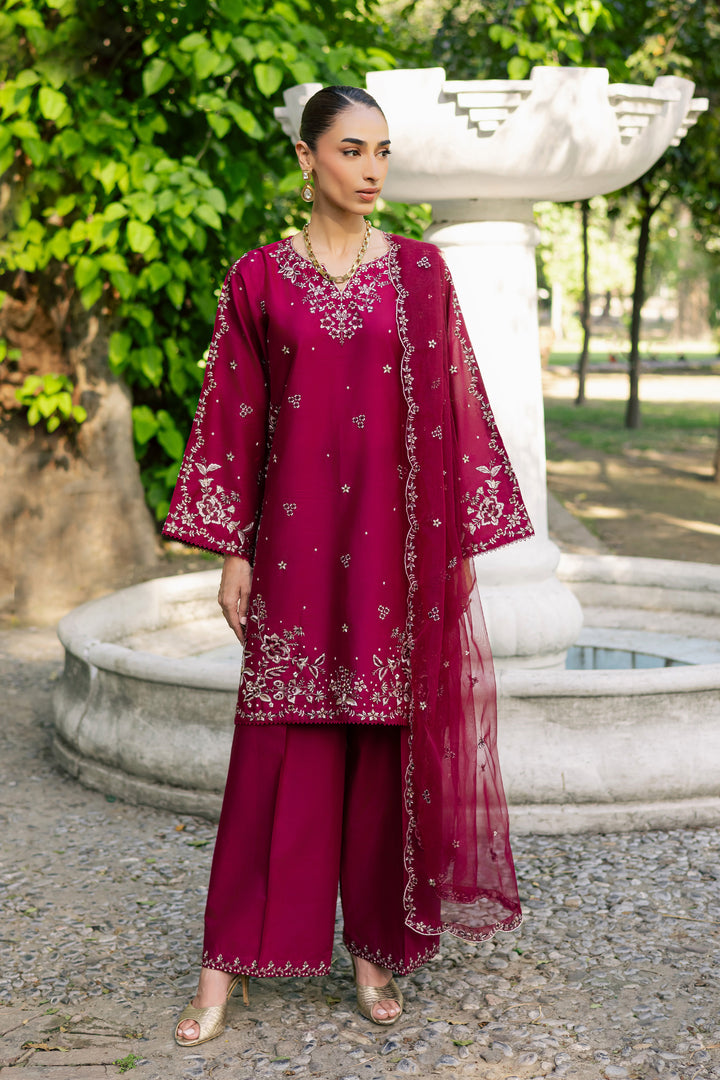 Rosa 3Pc - Festive Embroidered Lawn
