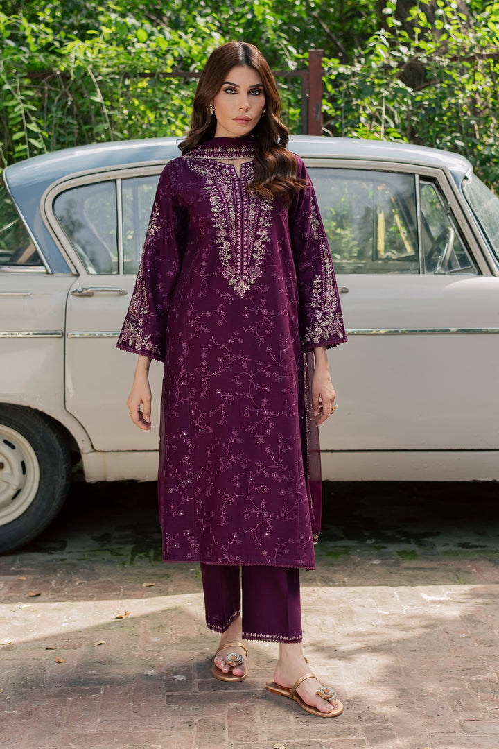 Niva 3Pc - Embroidered Khaddar Pret