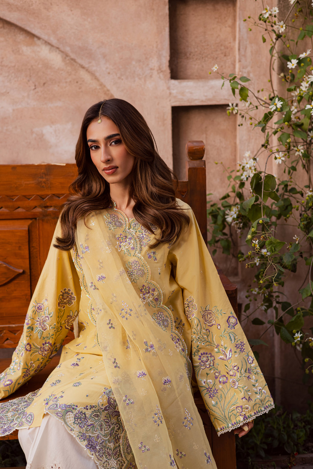 Goldilocks 3Pc - Festive Embroidered Lawn