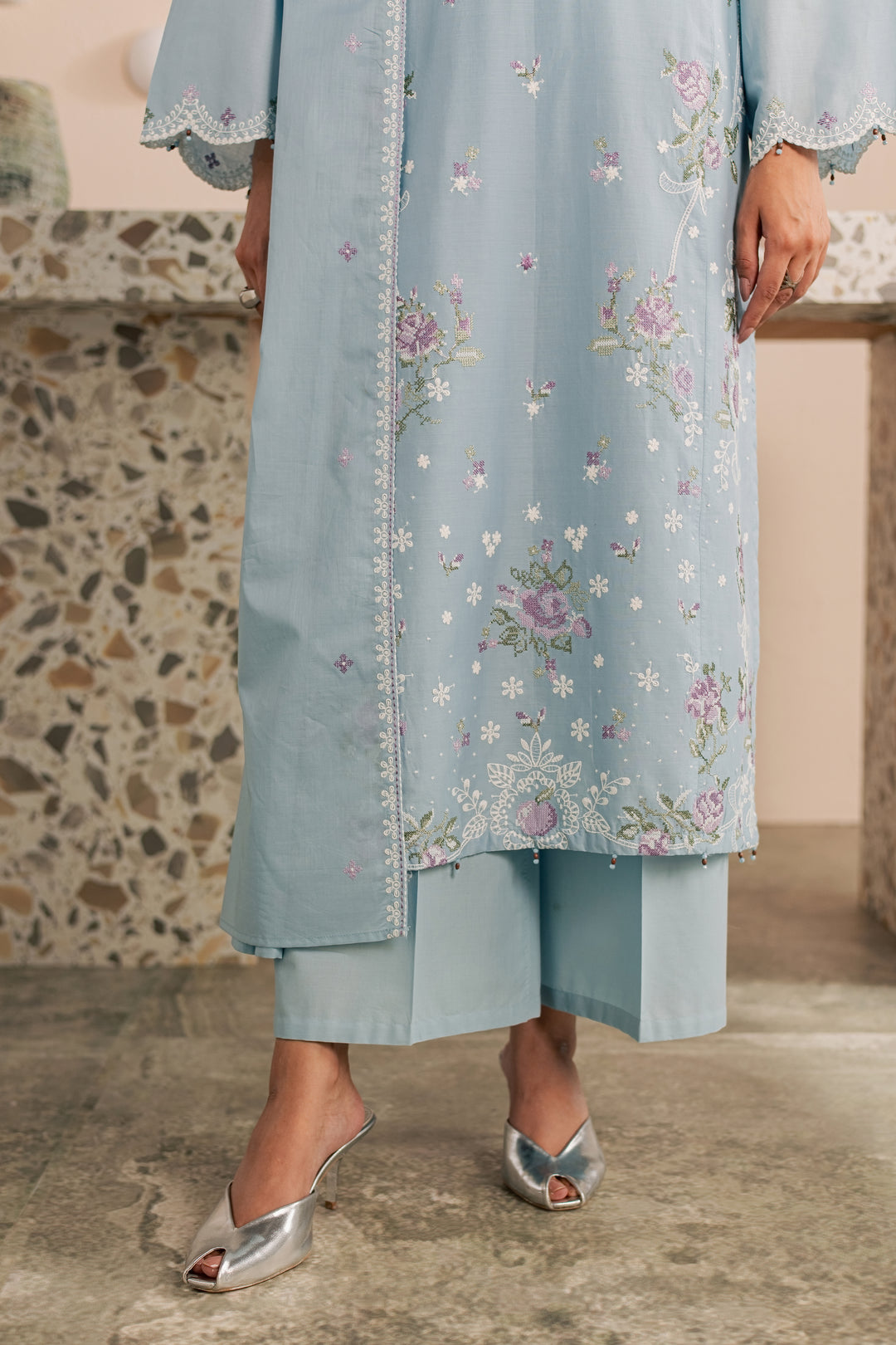 Minsk 3Pc - Embroidered Lawn Dress