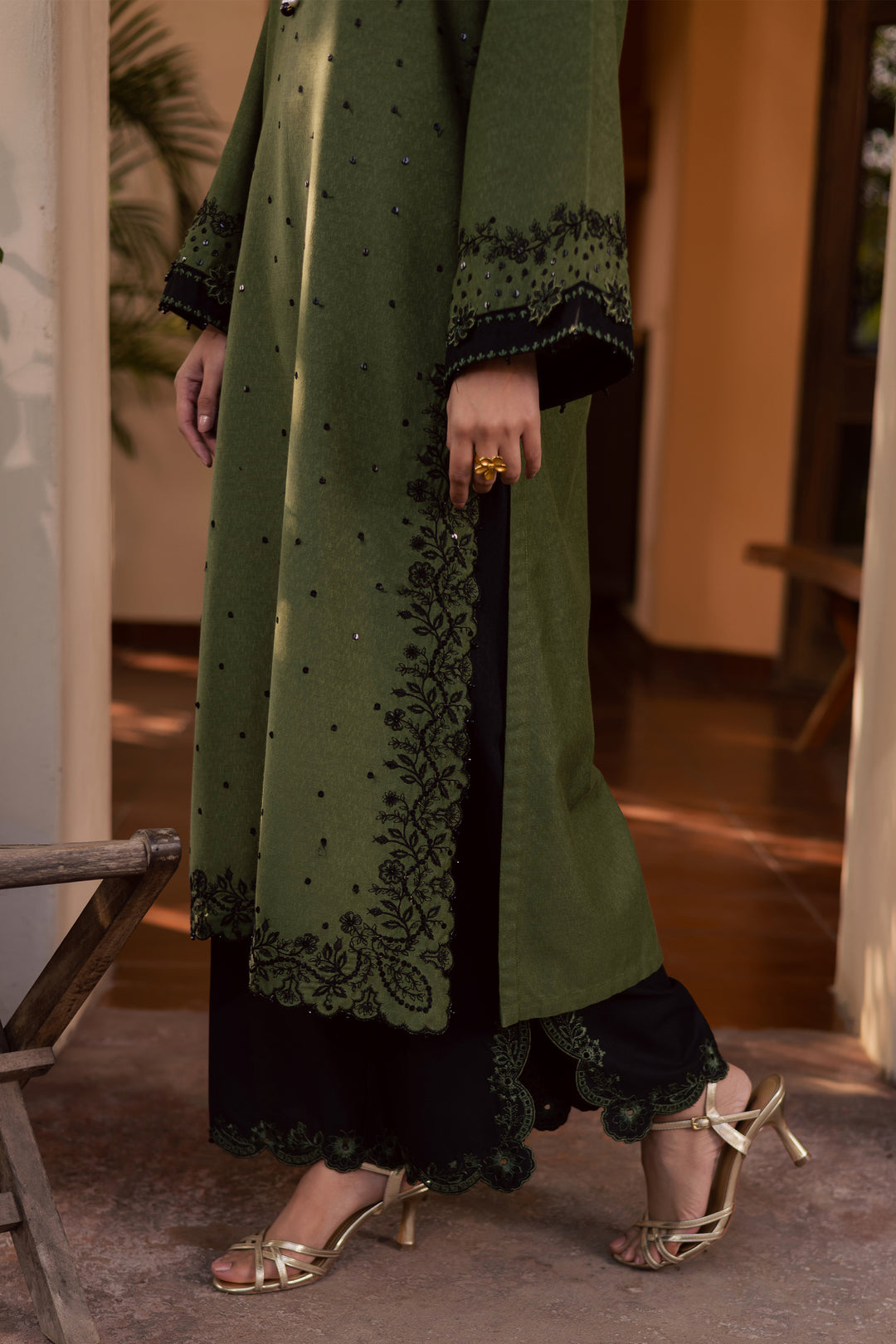 Record 3Pc - Embroidered Festive Pret