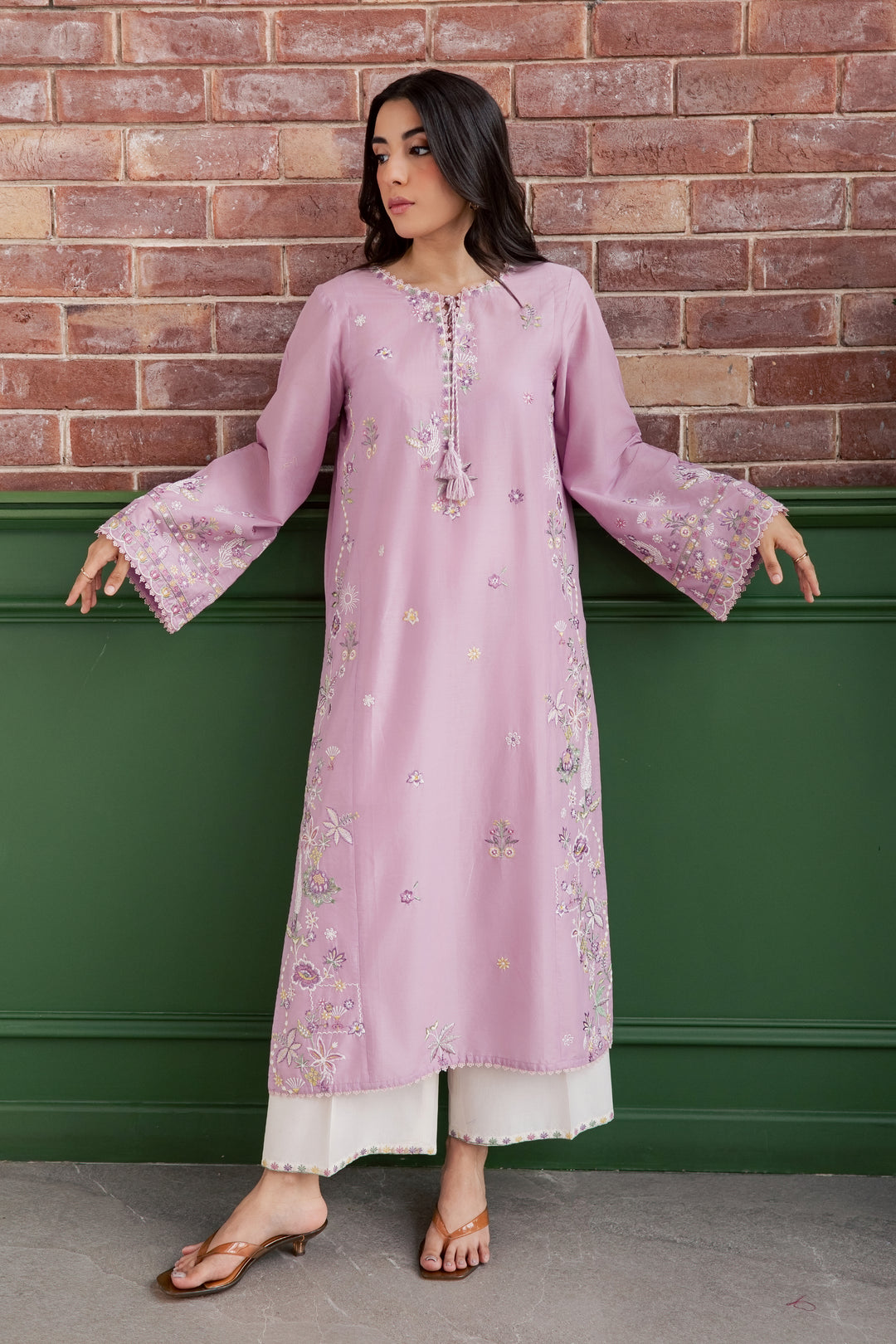 Muted Magic 2Pc - Embroidered Lawn Dress