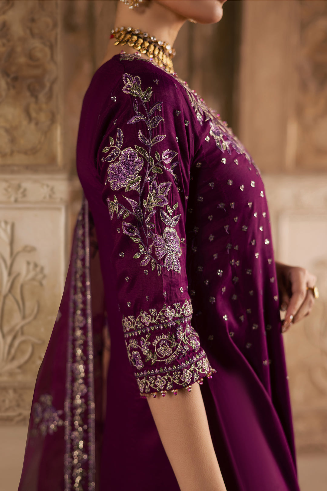 Plum Raha 3Pc - Festive Luxe Pret