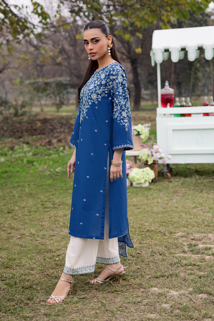 Blue Wink 3Pc - Festive Embroidered Lawn